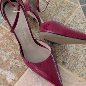 Stuart Weitzman Red Snakeskin Women's Heels
